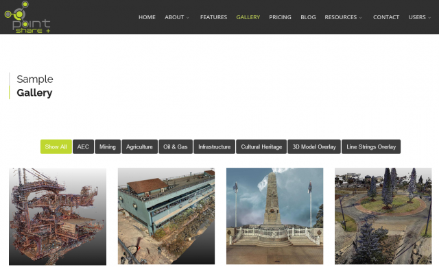 View the new point cloud sample gallery